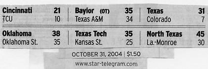 Image Credit: Fort Worth Star-Telegram Oct. 31, 2004 Issue