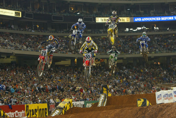 Photo of some incredible supercross action.
