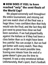 Image Credit: World Soccer,August 2006 issue, page 20, from Keir Randnedge's interview of Germany's Bichael Ballack "We Got better with every match"