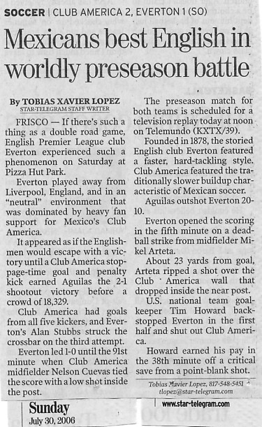 Image Credit: The Fort Worth Star-Telegram, July 30, 2006 edition, page 16c, article by Tobias Xavier Lopez.