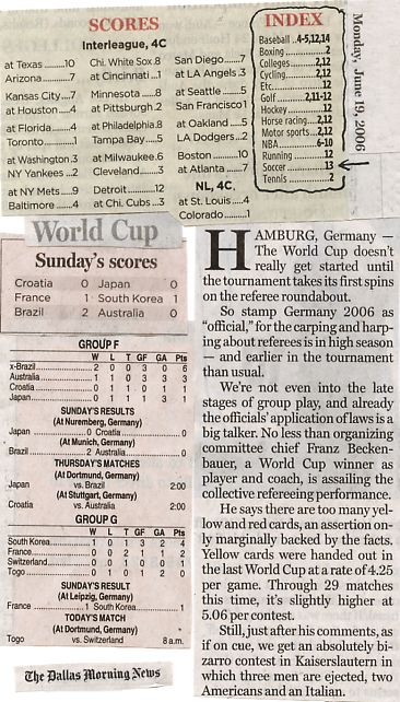 Image Credit: Dallas Morning News June 19, 2006, from articles by Steve Davis and Mark Johnson.