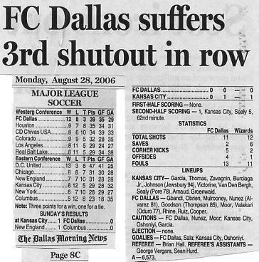 Image Credit: Dallas Morning News, August 28, 2006, page 8C, from an article by Greg Echlin of Kansas City.