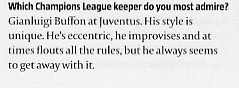 Image Credit: Champions Magazine, February 2004, page 63, in an interview of Stuttgart's goalkeeper Timo Hildebrand.