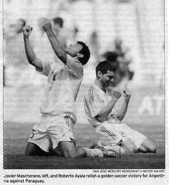 Photo of Argentina's celebration of the only goal in the gold medal match of the 2004 Olympics, credit Nhat V. Meyer of the San Jose Mercury News and then the Fort Worth Star-Telegram August 29, 2004.