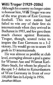 Image Credit: FourFourTwo Magazine, June 2004, page 48, from tribute page entitled " A Minutes's Silence" written by Jonathan Wilson