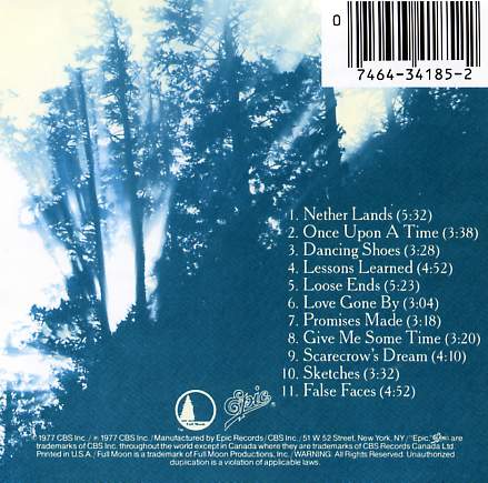 CD insert art for the Netherlands album by Dan Fogelberg.